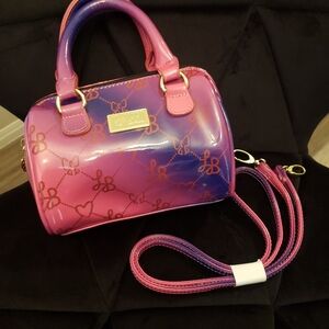 Betsey Johnson Pink and Purple Hobo Bag